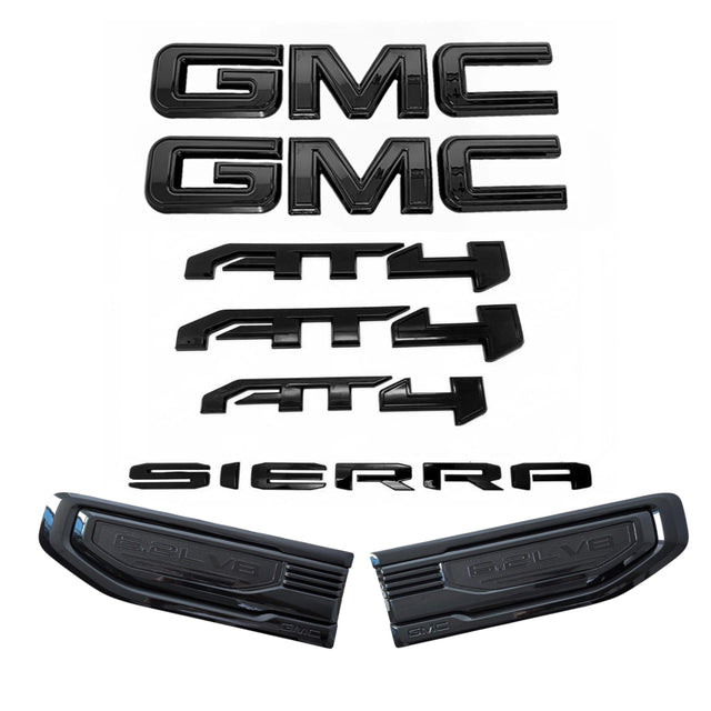 3D Emblem Kit for 2019–2026 GMC Sierra 1500 AT4 Front Rear Fender Vent
