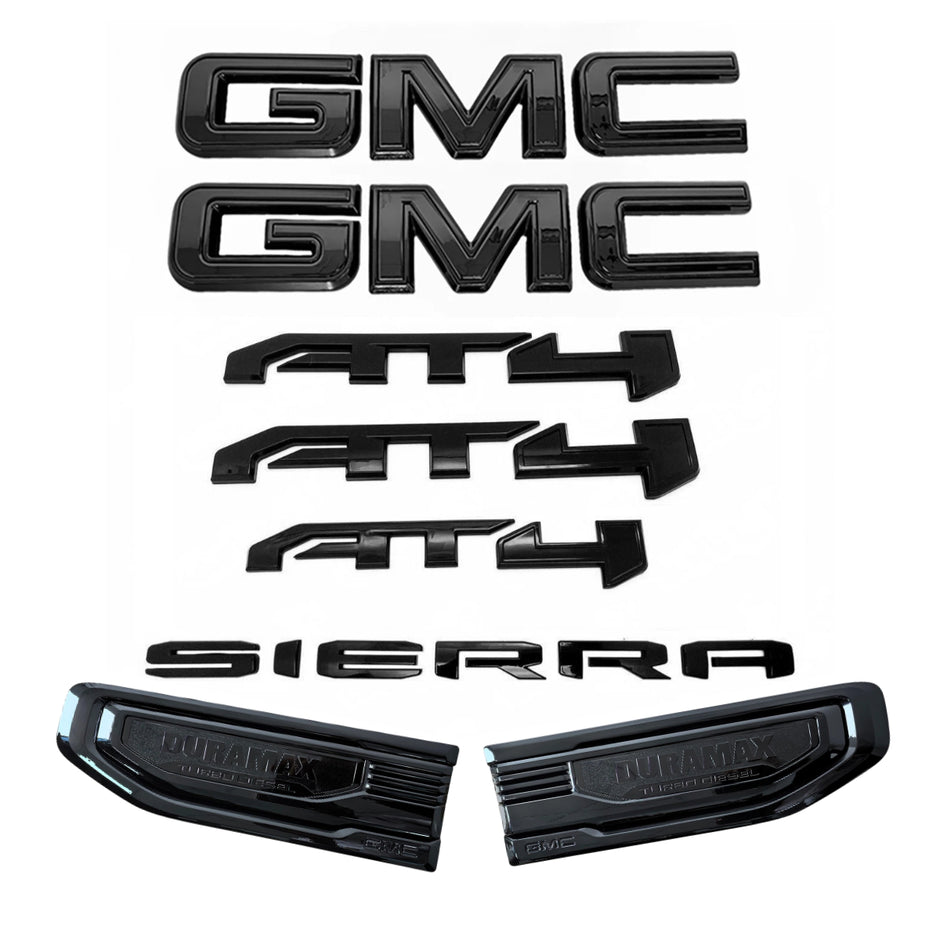 3D Emblem Kit for 2019–2026 GMC Sierra 1500 AT4 Front Rear Fender Vent
