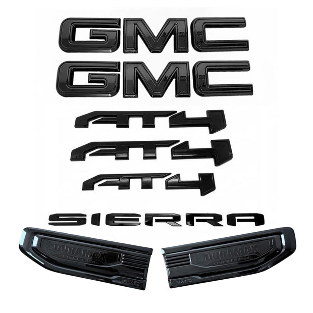 3D Emblem Kit for 2019–2026 GMC Sierra 1500 AT4 Front Rear Fender Vent
