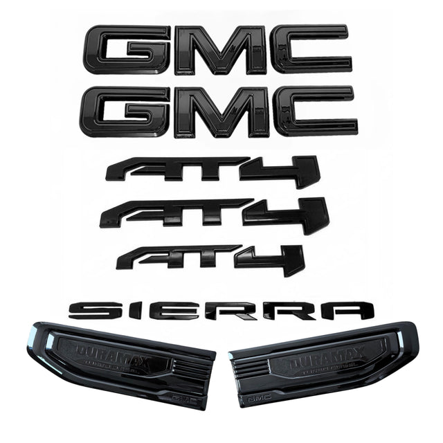 3D Emblem Kit for 2019–2026 GMC Sierra 1500 AT4 Front Rear Fender Vent