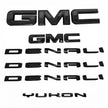 Grille & Rear with three Denali Emblem badge for 2019-2024 GMC Yukon Gloss Black 6pack