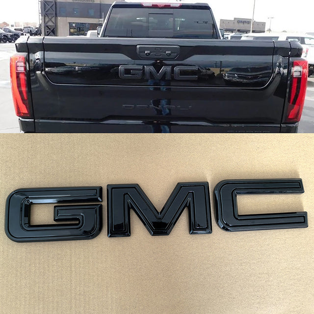 Rear Tailgate Emblem Replacement for 19-25 GMC Sierra 1500 2500HD 3500HD Badges 84364369 (Chrome / Matte / Gloss Black) 1-pack