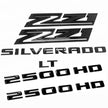 Emblem 3D Badges Replacement for Silverado Plus Z71 LT 2019-2025 Parts 86539786 Black (4-pack / 6-pack)