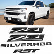 Badge Kit for 2022-2026 Chevrolet Silverado 1500 RST Z71 Grille Bowtie (Chrome / Gloss Black) 4-pack / 5-pack