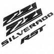 Emblems 3D Badges Replacement for 2019-2025 Silverado Plus Z71 RST (Black / Red) 4-pack