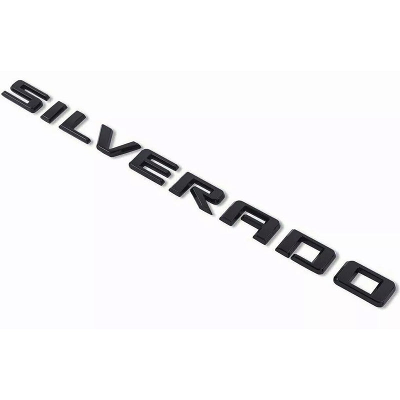 3D Letters Badges Replacement for Silverado Plus Three High Country Emblems 2019-2025 Gloss Black 4-pack