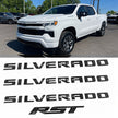 3D Badge Replacement for 2019-2025 Silverado Plus RST Emblem Parts Black 4-pack