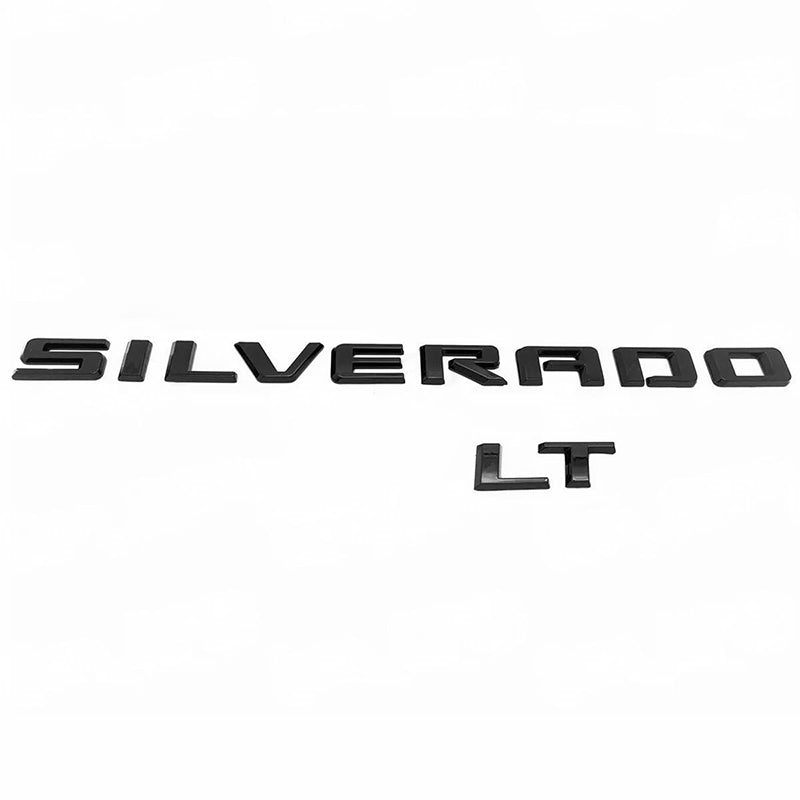 Front Grille Bowtie Z71 LT Emblems 3D Badges for for 2022-2025 Chevrolet Silverado 1500 (Chrome / Gloss Black) 5pack