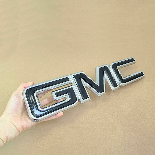Grille Emblem for 2007-2013 Sierra 1500 2500HD 3500HD Front Badge 3D (Chrome / Gloss Black) 1-pack
