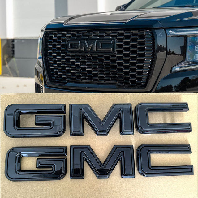 Premium 3D Grille & Tailgate Emblems for GMC 2023 - 2025 Canyon (Chrome / Matte / Gloss Black) 2-pack