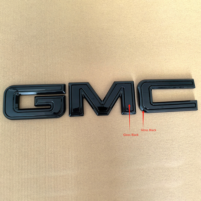 Front Grille Emblem Nameplate Replacement for 2021-2025 GMC Yukon Badges 86539814 (Chrome / Matte / Gloss Black) 1-pack
