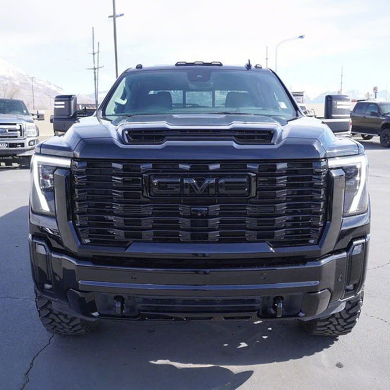 Front Grille Emblem Nameplate Replacement for 2019-2025 GMC Sierra 1500 2500HD 3500HD 84364356 (Chrome / Matte / Gloss Black) 1-pack