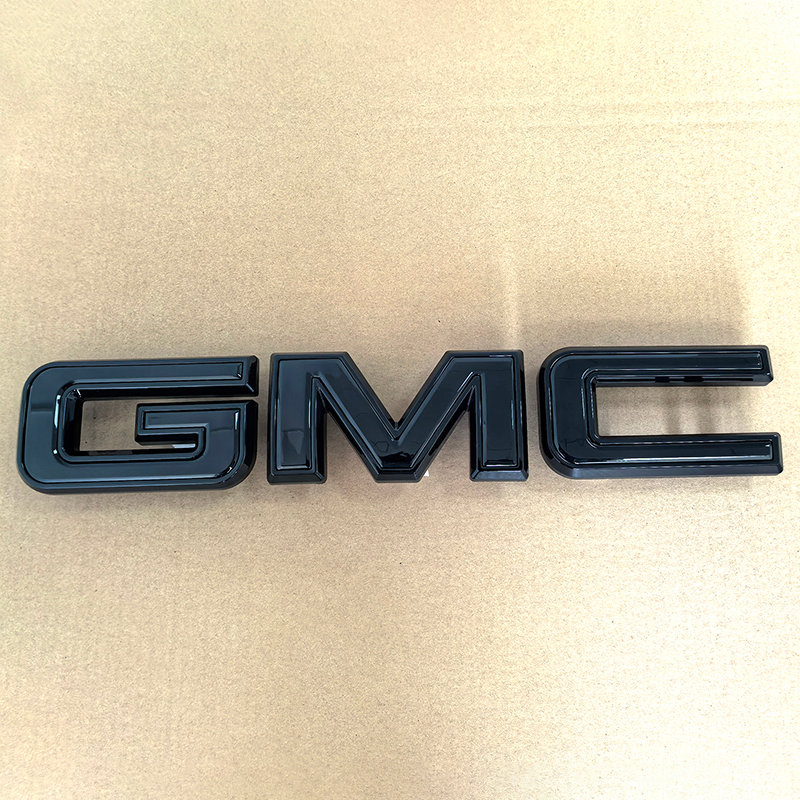 Front Grille Emblem Nameplate Replacement for 2019-2025 GMC Sierra 1500 2500HD 3500HD 84364356 (Chrome / Matte / Gloss Black) 1-pack