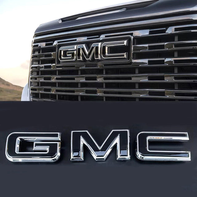 Front Grille Emblem Nameplate Replacement for 2021-2025 GMC Yukon Badges 86539814 (Chrome / Matte / Gloss Black) 1-pack