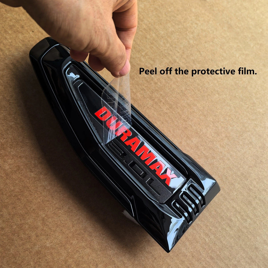 Duramax 3.0L Fender Vent Emblems for 2025–2026 GMC Yukon / Yukon XL Black/Red