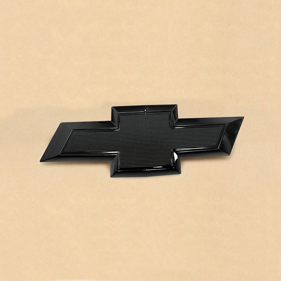 Tailgate Rear Badge Bowtie Emblem for 2021-2026 Chevrolet Tahoe Suburban (Chrome / Gloss Black) 1-pack
