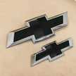 Grille & Tailgate Bowtie Emblem Badge for 2021-2026 Tahoe Suburban (Chrome / Gloss Black) 2-pack
