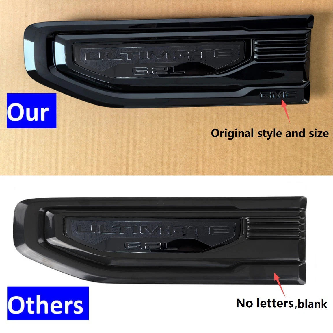 Ultimate 6.2L Fender Vent Emblems for 2019–2026 GMC Sierra 1500 Denali