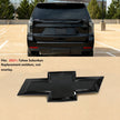 Tailgate Rear Badge Bowtie Emblem for 2021-2026 Chevrolet Tahoe Suburban (Chrome / Gloss Black) 1-pack