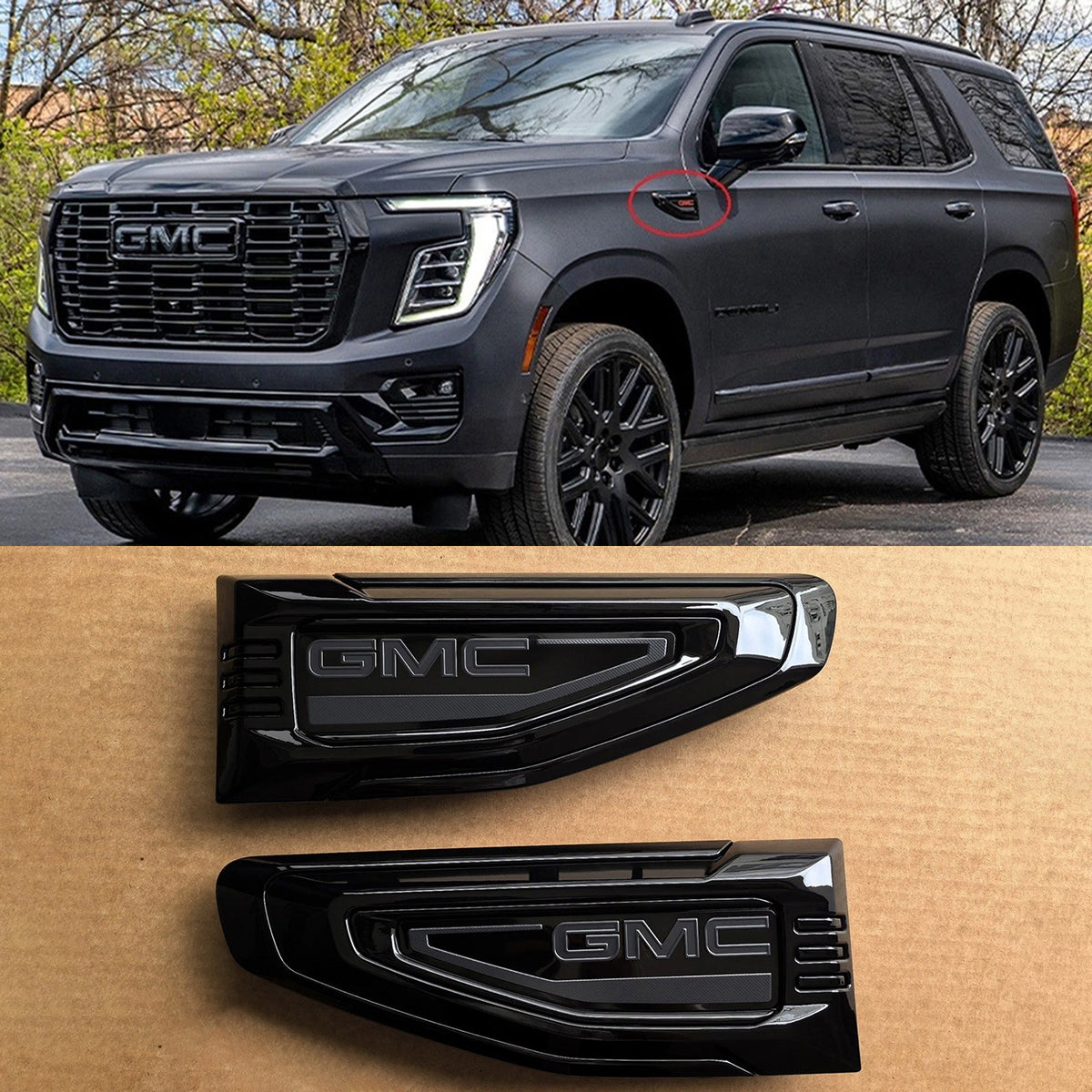 Fender Vent Emblems for 2025–2026 GMC Yukon (XL) Denali Side Badge Set