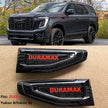 Duramax 3.0L Fender Vent Emblems for 2025–2026 GMC Yukon / Yukon XL Black/Red