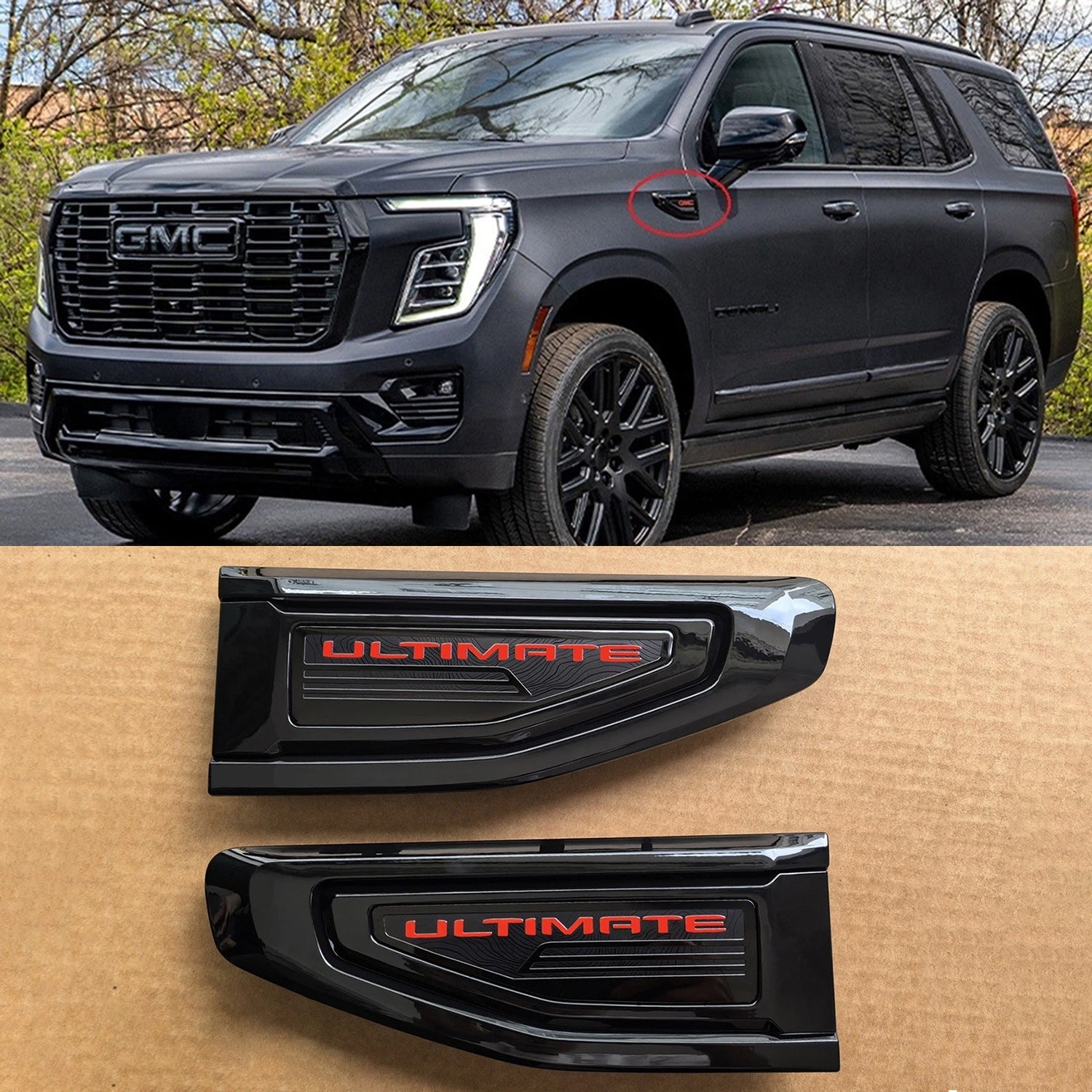 Ultimate Emblem Set for 2021–2024 GMC Yukon Denali Fender Vent Badge