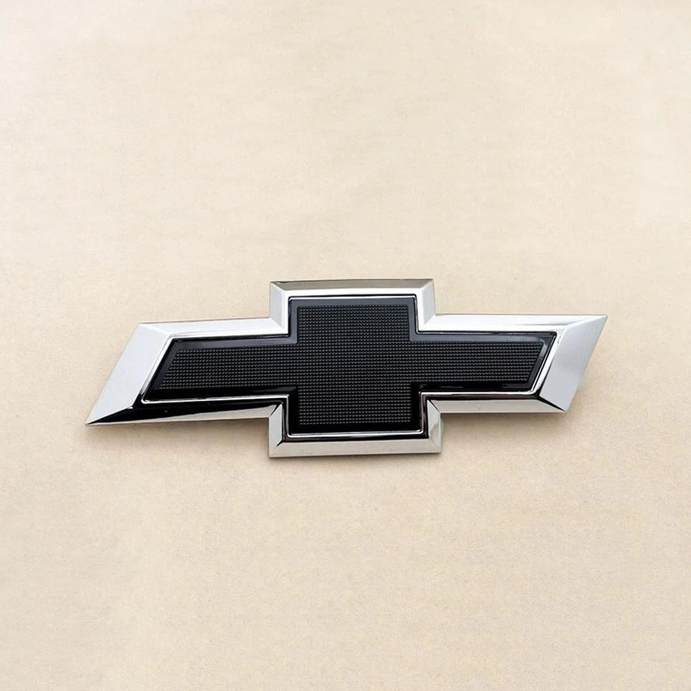 Tailgate Rear Bowtie Emblem for 2021-26 Chevrolet Tahoe Suburban Badge (Chrome / Gloss Black) 1-pack